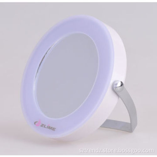 LED lighted cosmetic mirror, 3 x magnifying with built-in LED, 360° rotation for makeup
